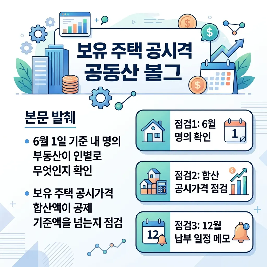 종부세 납부 전 점검 항목을 체크 목록으로 정리한 이미지