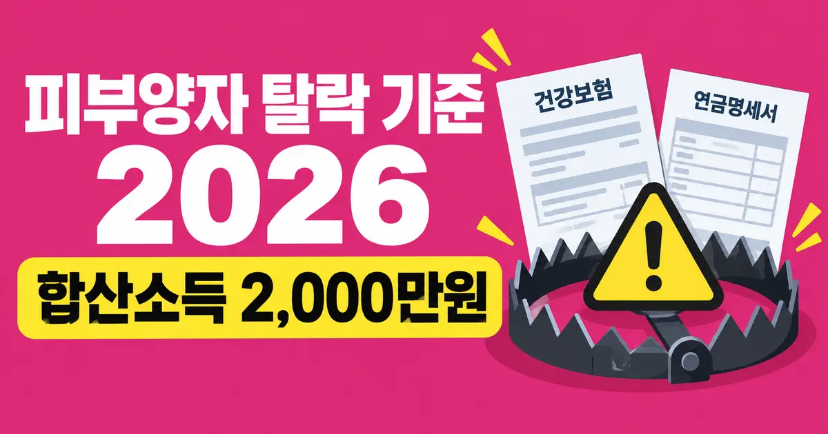 피부양자 탈락 기준 2026, 연금소득의 함정