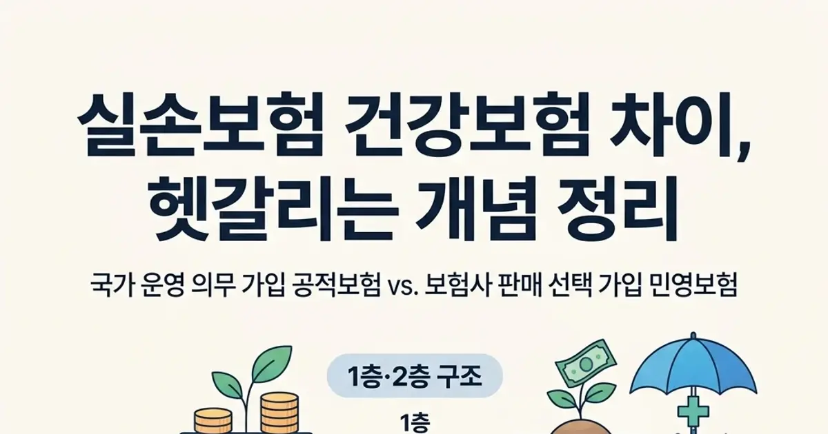 실손보험 건강보험 차이, 헷갈리는 개념 정리