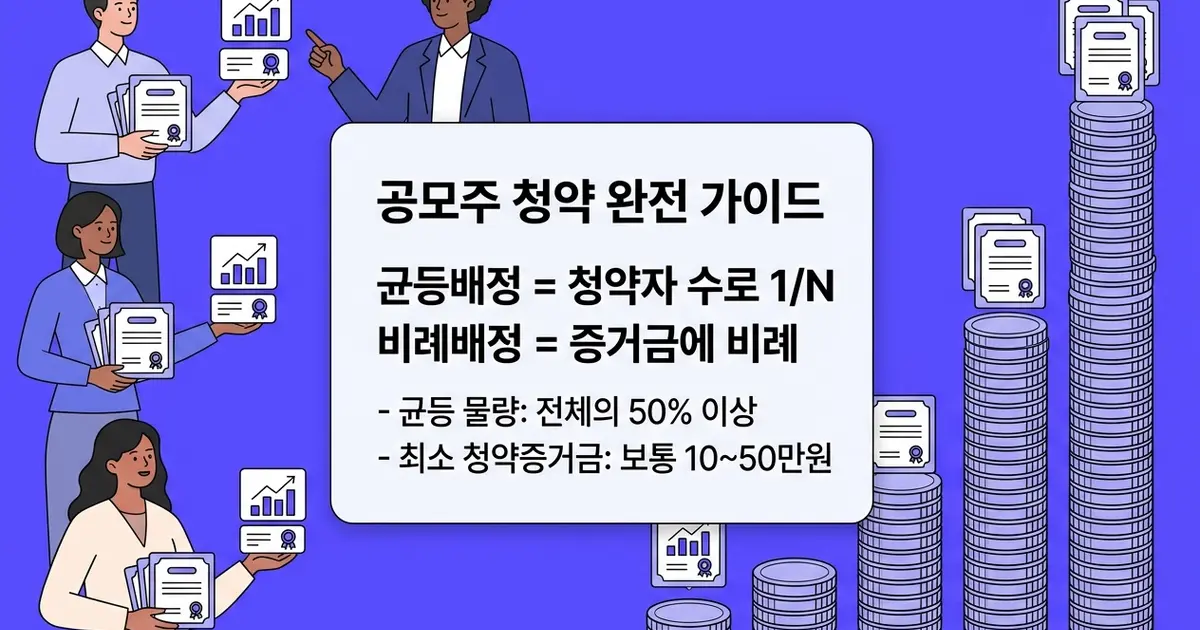 공모주 청약 방법과 균등배정, 초보 완전 가이드