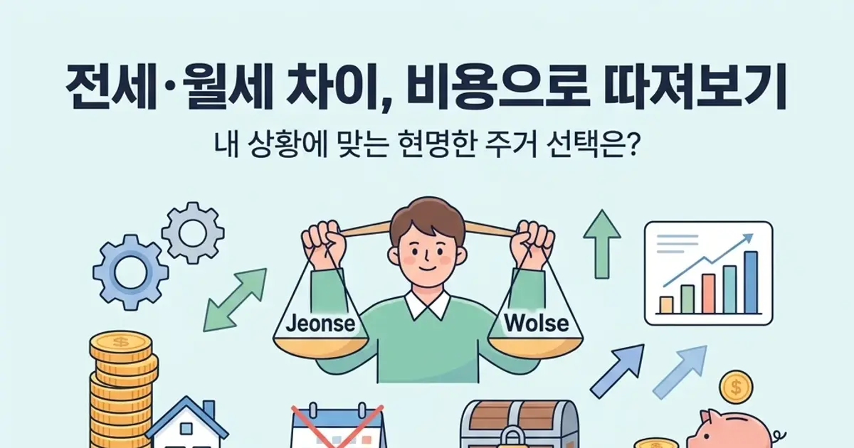 전세 월세 차이, 비용으로 따져보기