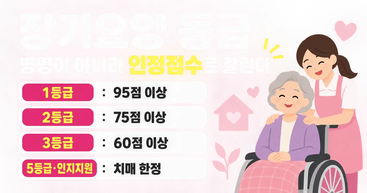 장기요양 등급, 95점·75점으로 갈리는 기준