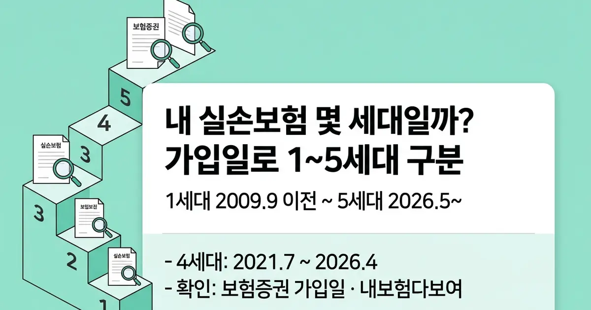 내 실손보험 몇 세대인지 확인하는 방법