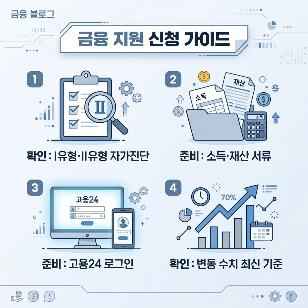 국민취업지원제도 신청 전 준비 사항을 정리한 체크리스트 이미지