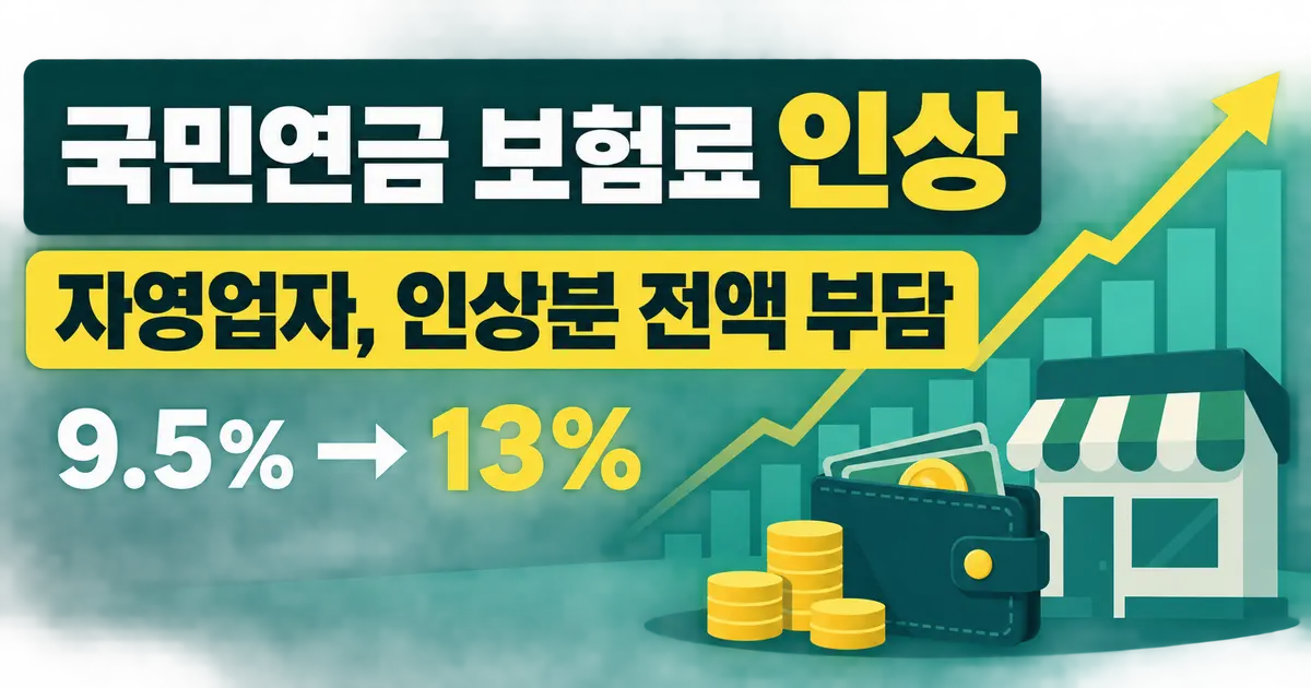 국민연금 개혁, 자영업자 보험료 얼마 오르나