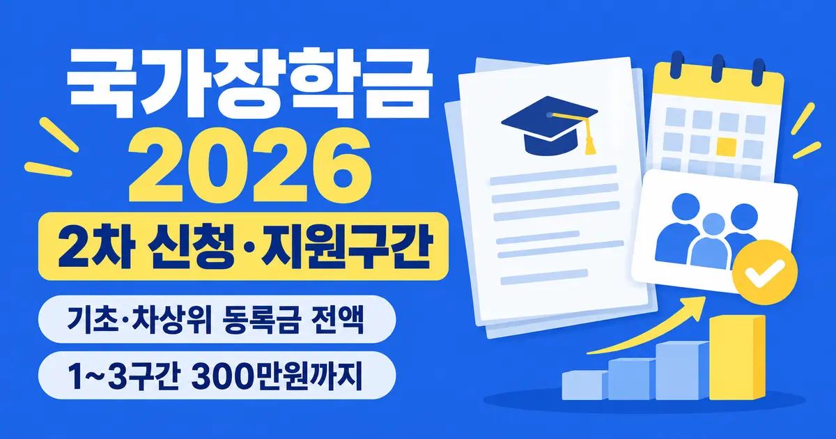 국가장학금 2026, 소득분위별 지원액과 신청 실수 피하기