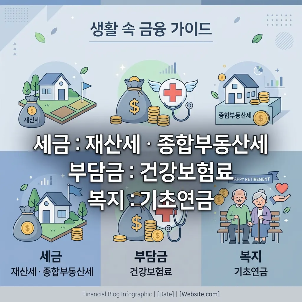 공시가격 하나가 재산세 종부세 건강보험료 기초연금으로 연결되는 영향 범위 도식
