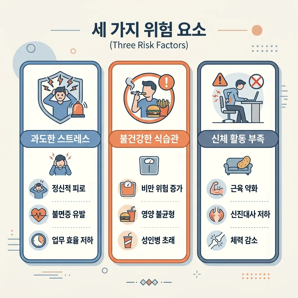 전력설비 관련주의 주요 리스크 세 가지를 정리한 이미지