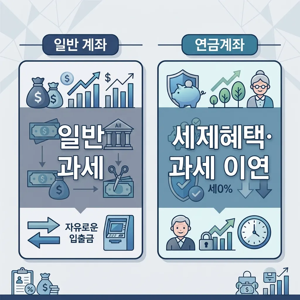 연금계좌에서 ETF를 운용할 때의 과세 이연 구조를 정리한 도식