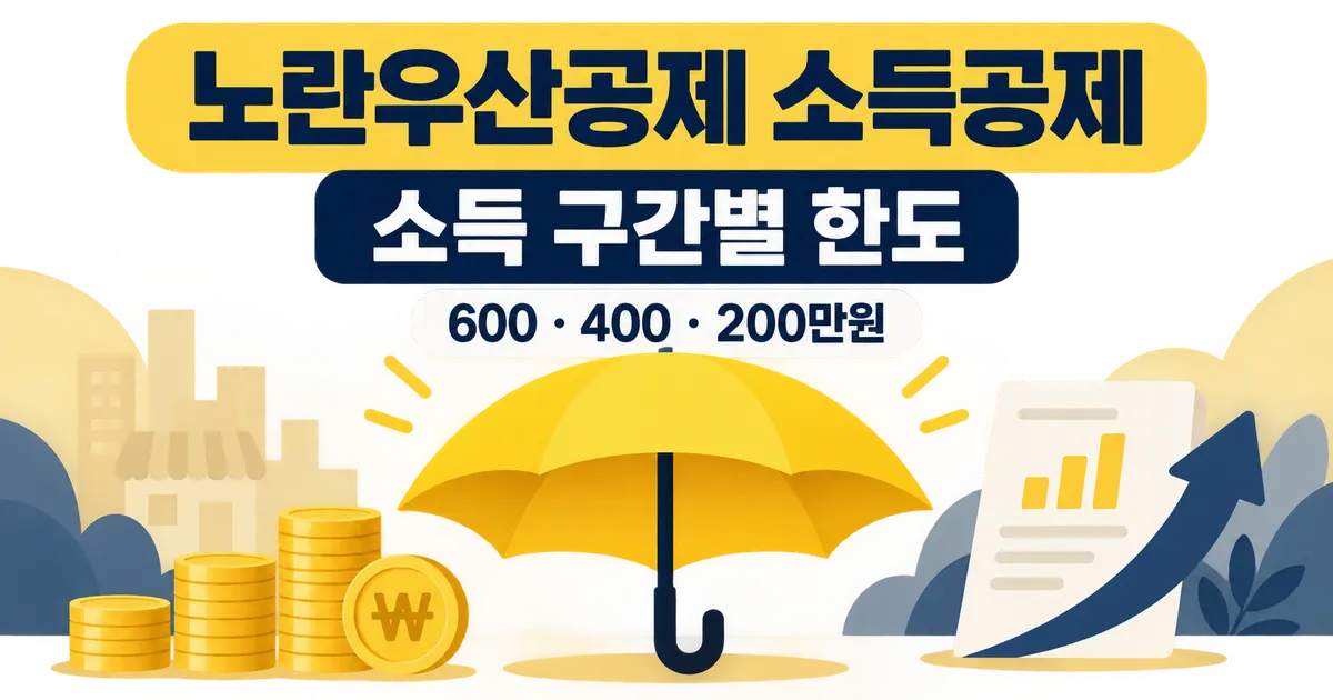 노란우산공제 소득공제 한도, 내 소득이면 얼마 돌려받나
