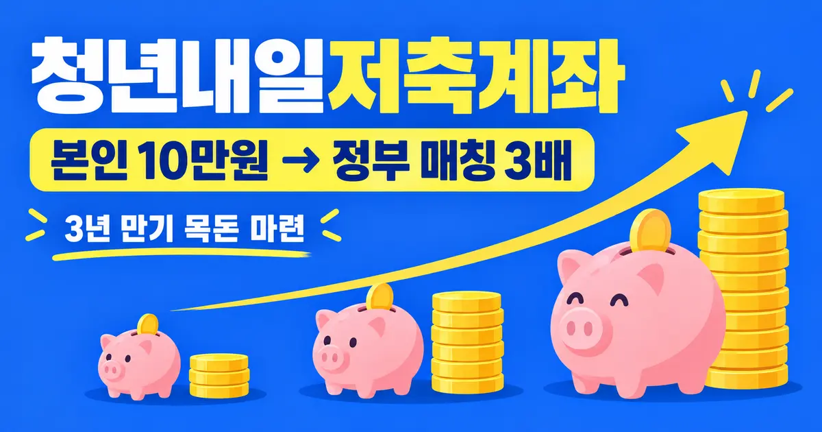 청년내일저축계좌, 정부지원금과 수령액 조건